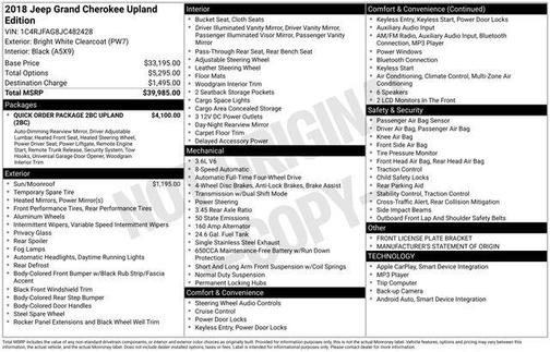 2018 Jeep Grand Cherokee Upland