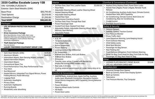 2020 Cadillac Escalade Luxury