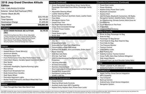 2018 Jeep Grand Cherokee Altitude