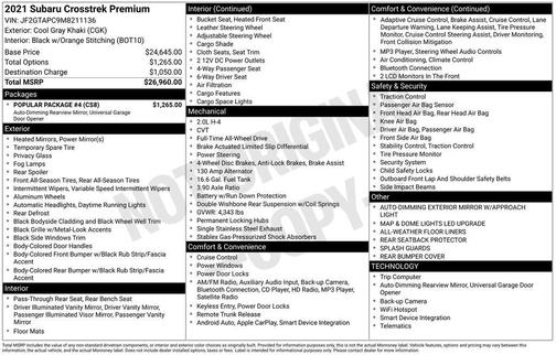 2021 Subaru Crosstrek Premium