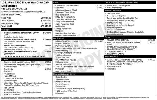 Black 2022 RAM 2500 Tradesman