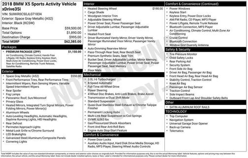 2018 BMW X5 xDrive35i