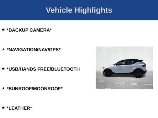 White 2026 Volvo XC40 B5 Ultra Black Edition