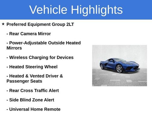 2023 Chevrolet Corvette Stingray w/2LT