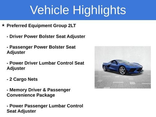 2023 Chevrolet Corvette Stingray w/2LT