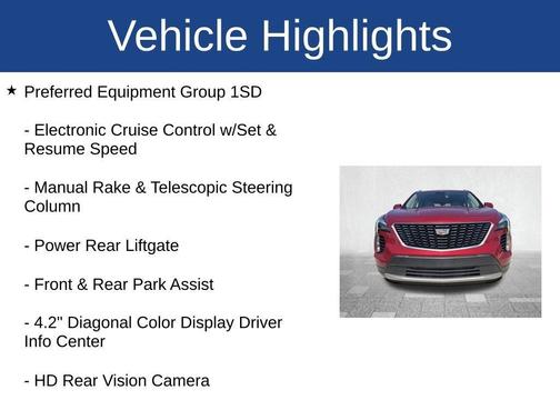 Red 2019 Cadillac XT4 Premium Luxury