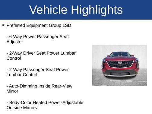 Red 2019 Cadillac XT4 Premium Luxury