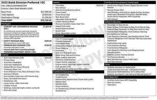 2022 Buick Envision Preferred