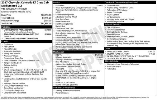 2017 Chevrolet Colorado LT