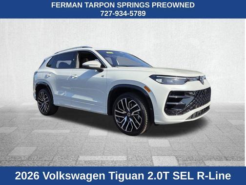 Opal White Pearl 2026 Volkswagen Tiguan 2.0T SEL R-Line Turbo