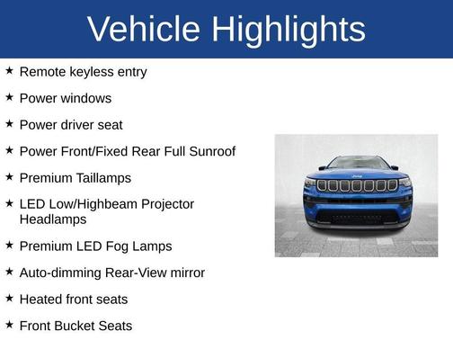 Blue 2022 Jeep Compass Latitude Lux