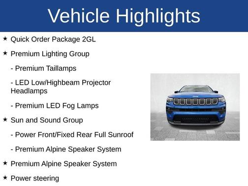 Blue 2022 Jeep Compass Latitude Lux