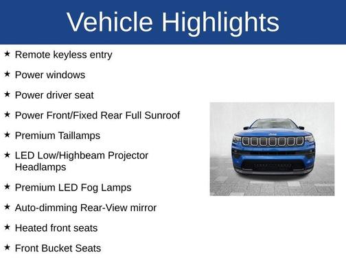 Blue 2022 Jeep Compass Latitude Lux