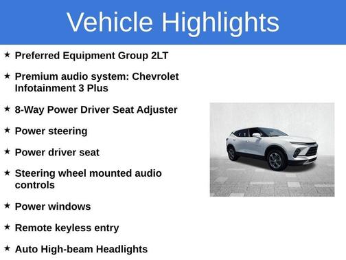 White 2023 Chevrolet Blazer 2LT