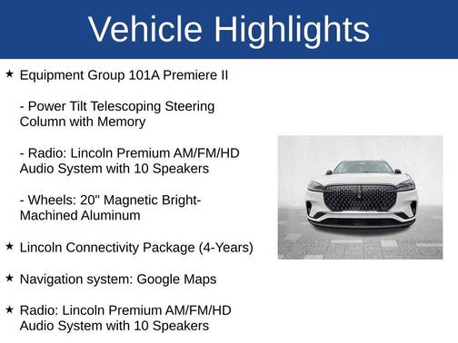 White 2026 Lincoln Aviator Premiere