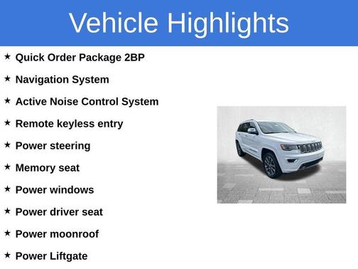 White 2018 Jeep Grand Cherokee Overland