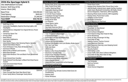 2026 Kia Sportage Hybrid S