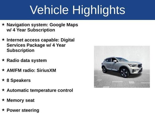 Gray 2025 Volvo XC40 B5 Plus Bright Theme