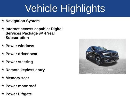Black 2024 Volvo XC40 B5 Plus Bright Theme