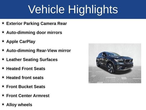 Black 2024 Volvo XC40 B5 Plus Bright Theme