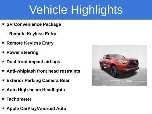 Red 2022 Toyota Tacoma SR