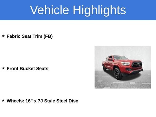 Red 2022 Toyota Tacoma SR