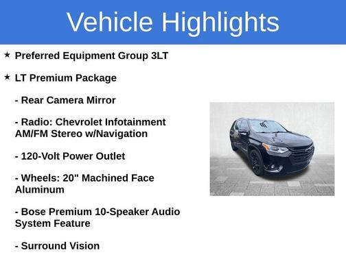 Black 2019 Chevrolet Traverse LT Leather