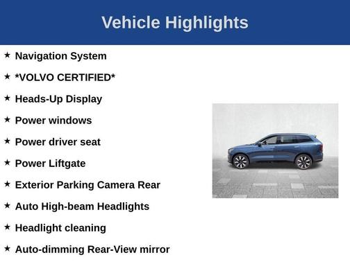 Blue 2025 Volvo EX90 Twin Motor Performance Ultra