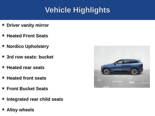 Blue 2025 Volvo EX90 Twin Motor Performance Ultra