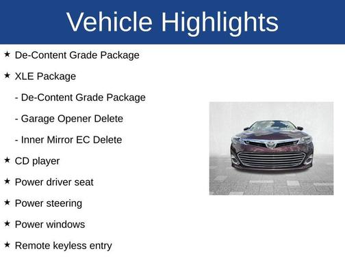 Red 2015 Toyota Avalon XLE