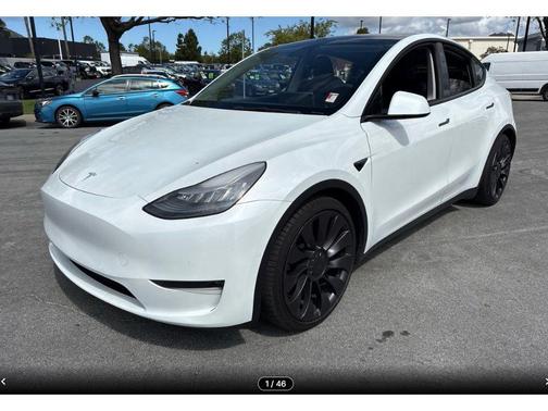Pearl White Multi-Coat 2021 Tesla Model Y Performance Dual Motor All-Wheel Drive