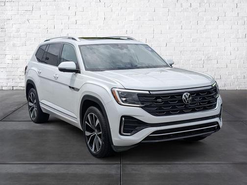 Opal White 2025 Volkswagen Atlas 2.0T SEL Premium R-Line 4MOTION
