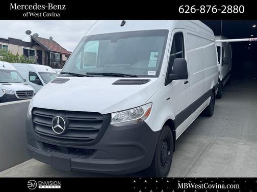 Arctic White 2024 Mercedes-Benz eSprinter 2500 170 WB High Roof Cargo