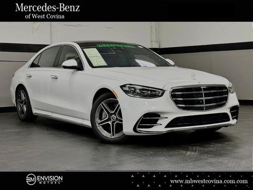 Moonlight White 2024 Mercedes-Benz S-Class S 580 4MATIC