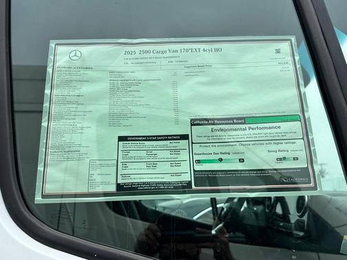 2025 Mercedes-Benz Sprinter 2500 170 WB High Roof Extended Cargo