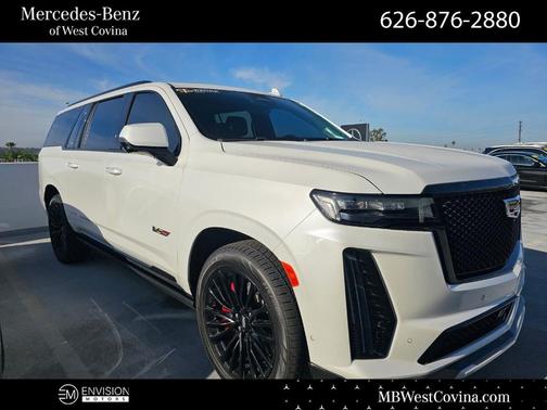 Crystal White Tri-Coat 2023 Cadillac Escalade ESV V-Series