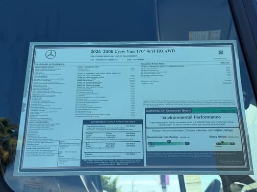 2026 Mercedes-Benz Sprinter 2500 High Roof