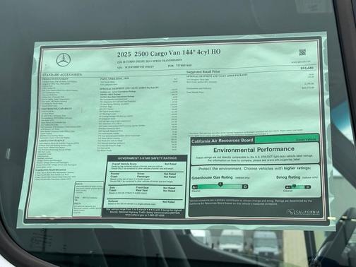 2025 Mercedes-Benz Sprinter 2500 Standard Roof