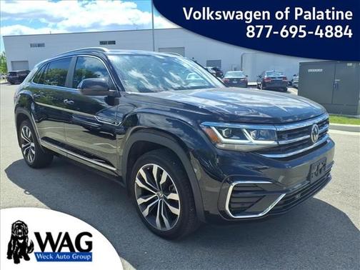 Deep Black Pearl 2021 Volkswagen Atlas Cross Sport 3.6L V6 SEL R-Line