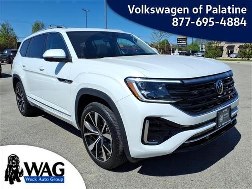 Opal White Pearl 2024 Volkswagen Atlas 2.0T SEL Premium R-Line 4MOTION