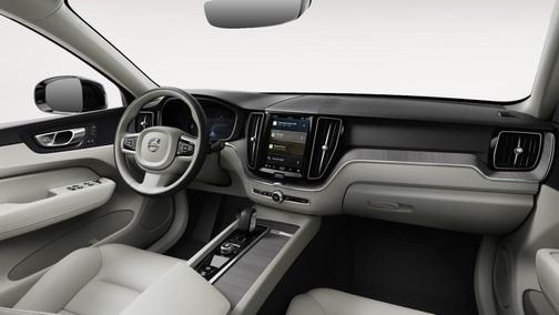 Crystal White Metallic 2024 Volvo XC60 B5 Plus Dark Theme