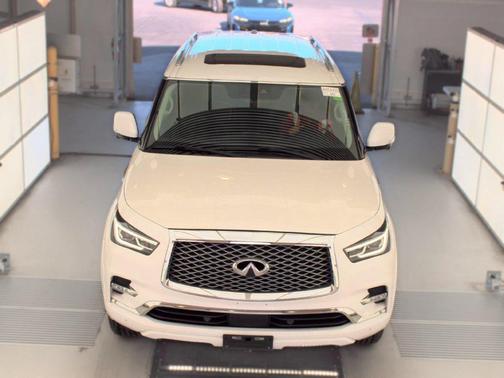 Moonstone White 2021 INFINITI QX80 Luxe