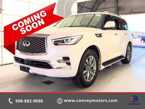 Moonstone White 2021 INFINITI QX80 Luxe