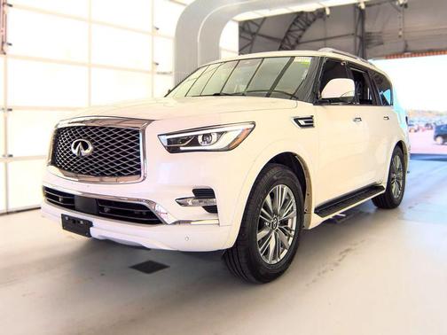 Moonstone White 2021 INFINITI QX80 Luxe