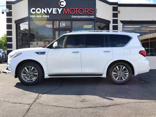 Moonstone White 2021 INFINITI QX80 Luxe