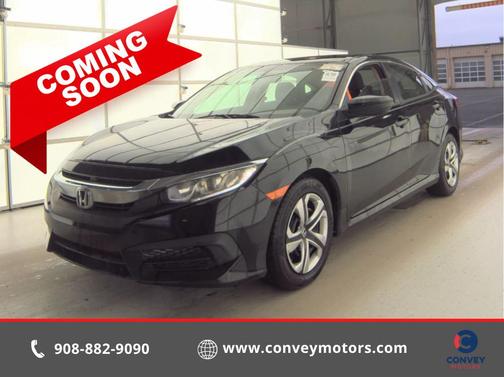 Black 2017 Honda Civic LX Sedan