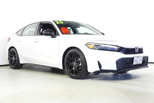 Platinum White 2025 Honda Civic Sport