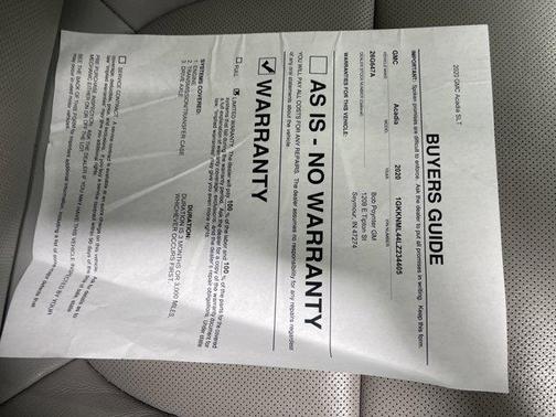 White Frost Tricoat 2020 GMC Acadia FWD SLT