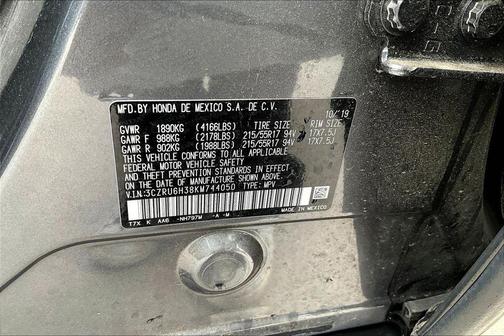 Gray 2019 Honda HR-V LX