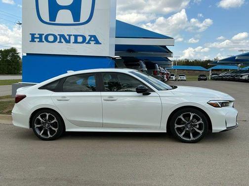 Platinum White 2026 Honda Civic Hybrid Sport Touring